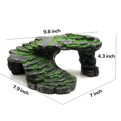 Mipukbay Reptiles Basking Platform Climbing Ramp Habitat, Turtle Habitat Reptiles Dock Resting Stone, Aquarium Ornament Rock for Lizard, Frogs, Newts