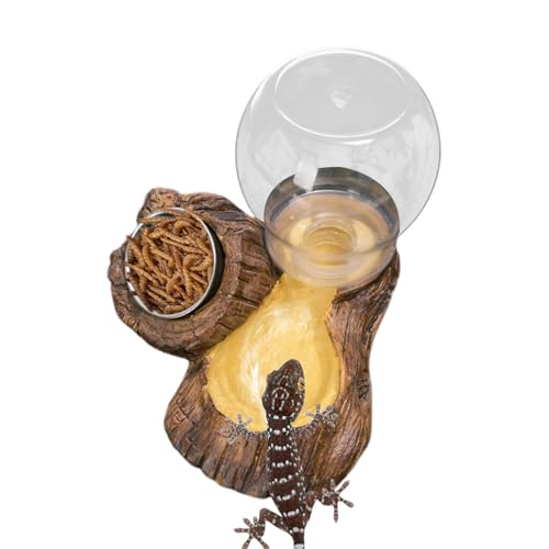 Tortoise Food Dish | Reptile Feeding Dish - Leopard Water and Food Bowl - for Enclosure Terrarium Turtle Tortoise Snake Bearded Dragon Lizard Chameleon Leopard