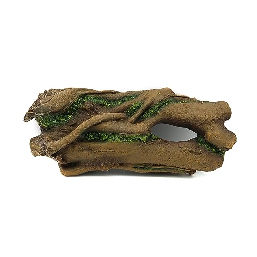 JIHAQUA Aquarium Resin Bark Terrarium Decor, Lizard, Snake or Reptile Hide,Lizard, Spider and Aquarium Fish Hide Cave (Large Bark B)