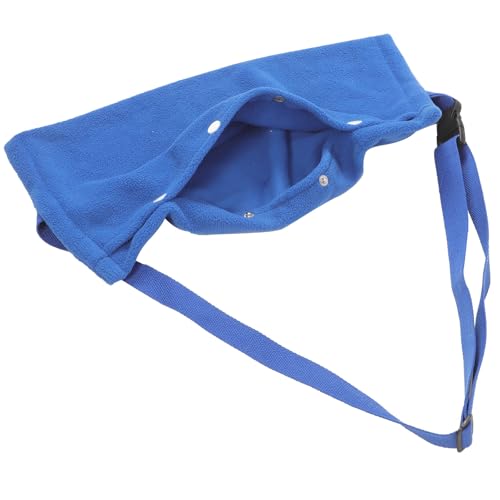 Toyvian Reptile Sling Carrier with Adjustable Strap, Blue Lightweight Lizard and Bearded Dragon Travel Bag, Portable Pet Carrier for Outdoor Use