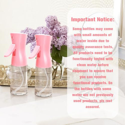Spray Bottle,Fine Mist Spray for Hair,Ultra-Fine Continuous Spray Bottle for Skincare,Plant Care,Pet Grooming,Cleaning, Refillable Spray Container,Christmas Gift (2Pcs Light Pink) - color: 2 Pcs#Light Pink