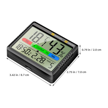 Beaupretty Digital Hygrometer Thermometer with LCD Screen Lightweight Portable Temperature and Humidity Meter for Indoor Use in Fridge or Nursery