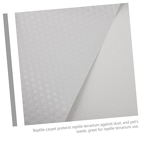 Yardwe Reptile Carpet Mat for Bearded Dragon Leopard Gecko and Snake Durable Eva Substrate Easy Clean Terrarium Liner Gray Non-Slip Bedding for Reptile Habitat - color: As Shown