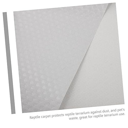 Yardwe Reptile Carpet Mat for Bearded Dragon Leopard Gecko and Snake Durable Eva Substrate Easy Clean Terrarium Liner Gray Non-Slip Bedding for Reptile Habitat - color: As Shown