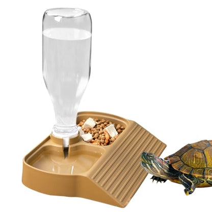 Reptile Water Dispenser – Automatic Feeder | 2-in-1 Large Capacity Water & Food Dish For Lizards, Turtles, Bearded Dragons, Keeps Reptiles Hydrated And Fed, Perfect For Terrariums, Indoor Pets & Repti - color: A