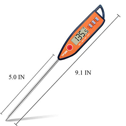 Digital Meat & Milk Thermometer - Instant Read Probe for Cooking, BBQ, Grill, Deep Fry, Roast & Baking