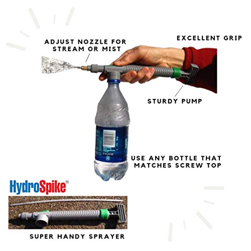 Super Handy Sprayer Kit - Outdoor Pressure Sprayer with Full Range Spray Gun Nozzle Pump and Jet Mister. Use Plastic Bottle with Water for Garden Plant Watering, Cleaning for Pet Dog or Car