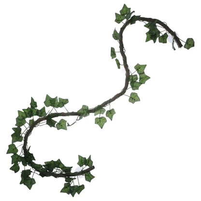 Jungle Vines Rattan Strip Decor for Reptiles Flexible and Bendable Artificial Leaves for Lizard Frog Snake Habitats Includes Suckers and Leaf Green