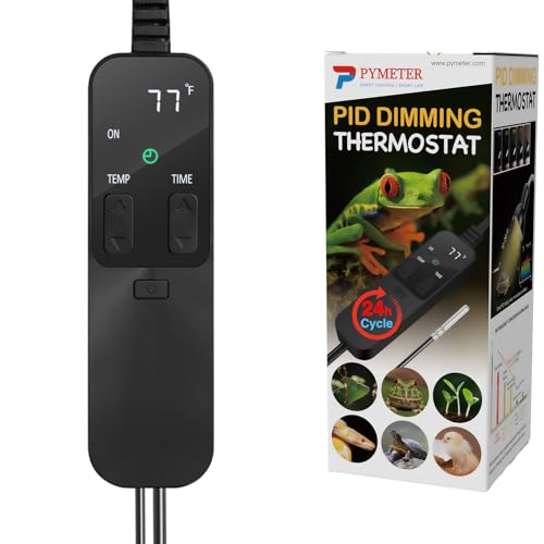 PID Dimming Thermostat Reptile with 24 Hours Cycle Timer for Reptiles Heat Lamp Heating Pad Seedling Heat Mat Temperature Controller
