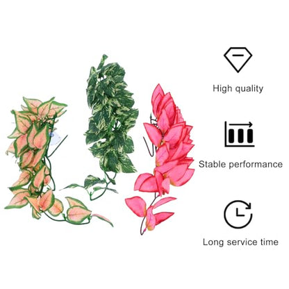 BESPORTBLE 3pcs Artificial Climbing Plants Bendable Simulation Vines 30cm Artificial Rattan Jungle Vines for Reptile Habitat Decor Terrarium Snakes Lizards Chameleons
