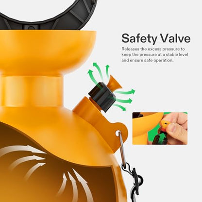 VIVOSUN 0.8Gal/3L Pump Pressure Sprayer, Pressurized Water Spray Bottle with Adjustable Shoulder Strap, Adjustable Nozzle, Safety Valve & Additional Seals, Ideal for Watering, Fertilizing, Cleaning - size: 0.8 Gallon / 3 Liter