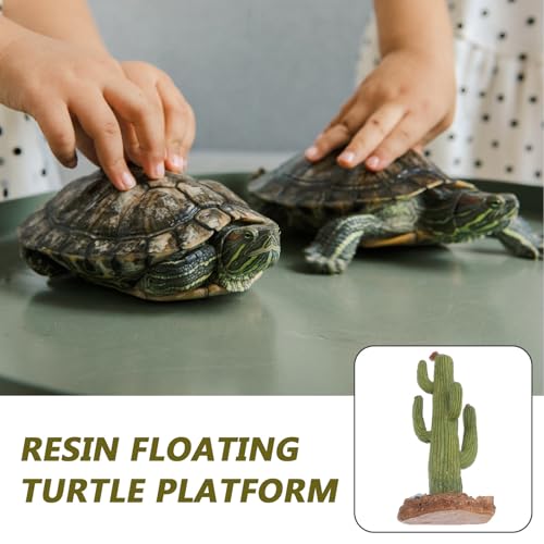 OUNONA Artificial Cactus for Reptile Terrarium Decor, Fake Plants for Turtle Habitat, Desert Environment Accessories for Bearded Dragon and Snake Climbing, Plastic Reptile Tank Ornament