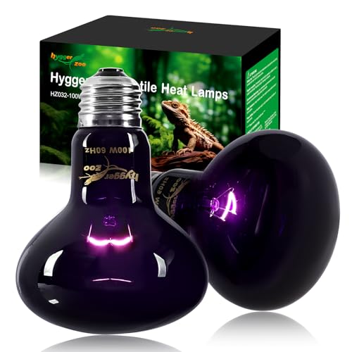 100W Reptile Night Light Bulb – 2-Pack Moonlight Purple Glow, Gentle Heat & UVA for Nocturnal Basking, E26 Base, Perfect for Bearded Dragon, Lizard, Turtle, Chicken - color: Purple, size: 100W