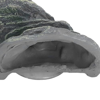 Basking Platform, Tortoise Dock Resin Resting Rock Reptile Climbing Ornament Stone Aquarium Ornament with Suction Cup