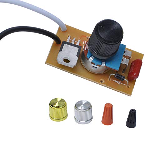 SC-239A Switch 200 Watt Manual Dimmer Replacement Kit for Wes-tek 6077B, Rotary Dimmer Switch with Knob for Incandescent/LED/Halogen Lamps