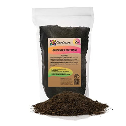 Premium Natural Sphagnum Peat Moss - Gardening Soil Amendment and Carnivorous Plant Soil Media by Gardenera (2 Quart Bag) - color: PEAT MOSS, size: 2 Quart