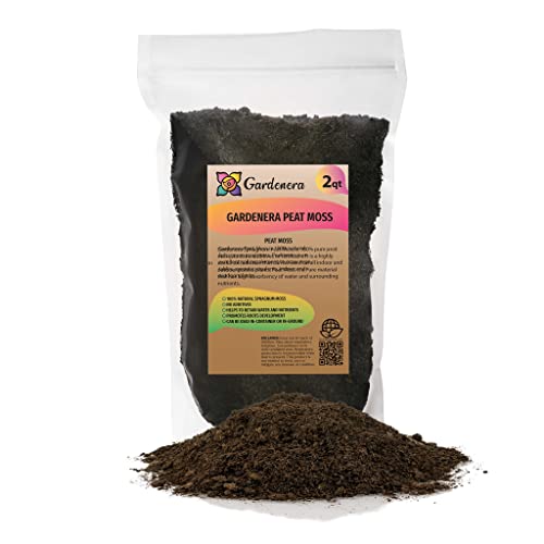 Premium Natural Sphagnum Peat Moss - Gardening Soil Amendment and Carnivorous Plant Soil Media by Gardenera (2 Quart Bag) - color: PEAT MOSS, size: 2 Quart