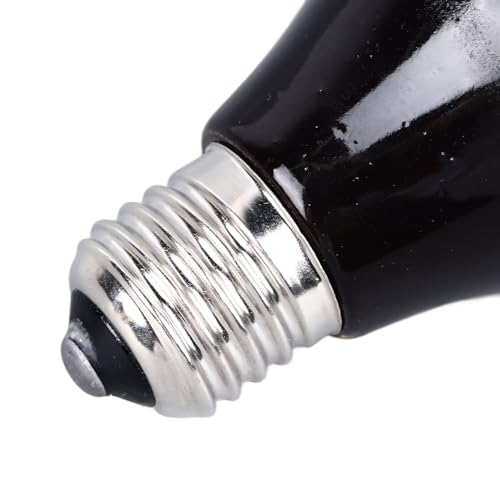 Heat Lamp for Reptiles, Safe Efficient Reptile Heat Bulb Stable Black No Light for Home Parrots Cat Bed (100w) - size: 100w