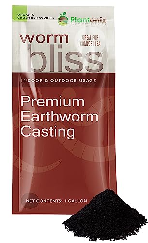 Worm Bliss (1 Gallon) - Organic Worm Castings for Plants - OMRI-Listed Earthworm Castings Worm Fertilizer - Worm Castings Organic Fertilizer for Plants, Potting Soil, Garden Soil, & Seed Starter Soil - color: Worm Bliss (1 Gallon)