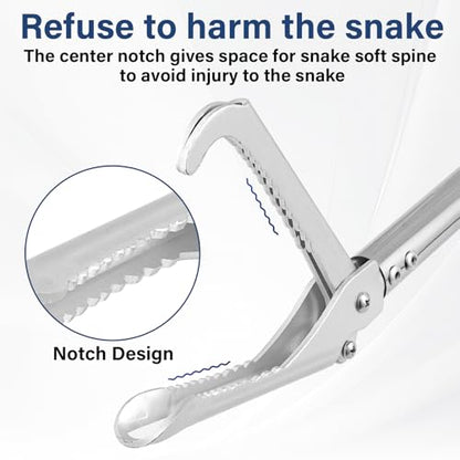 69" Professional Snake Grabber Tools, Snake Catcher Tongs Rattlesnake Copperheads Grabber Keep Spacing Reptile Snake Tools Sponge Handle Wide Jaw Without Harm Move Suit For Chicken Coops Yards Farms