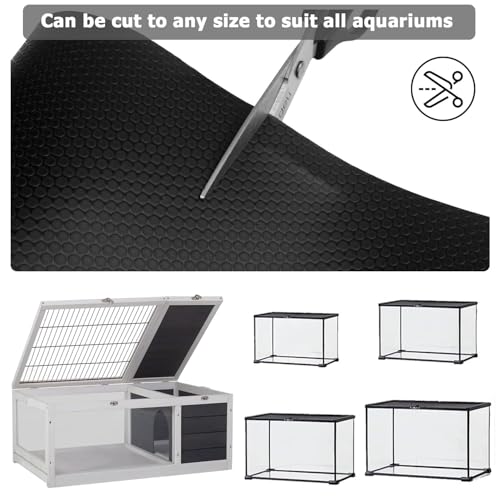 120 Gallon Reptile Terrarium Mat, Bearded Dragon Liner for 4x2x2 Enclosure | Bearded Dragon Tank Accessories 24 inch X 144 inch, Reptile Flooring Substrate Carpet Bedding for Leopard Gecko,Lizard, Black - size: 24 X 144 inches