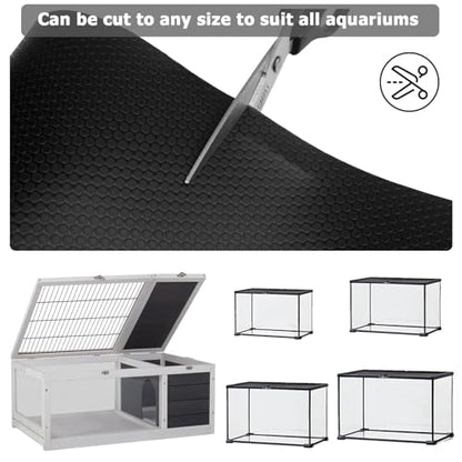 120 Gallon Reptile Terrarium Mat, Bearded Dragon Liner for 4x2x2 Enclosure | Bearded Dragon Tank Accessories 24 inch X 144 inch, Reptile Flooring Substrate Carpet Bedding for Leopard Gecko,Lizard, Black - size: 24 X 144 inches