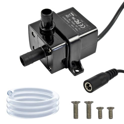 CONQUERALL Fountain Pump DC 12V 63GPH 9.8ft 5W Submersible Pump with 3.3ft Tubing for Solar Water Heater Circulation - color: 12v 5w 240l/H 3m Head