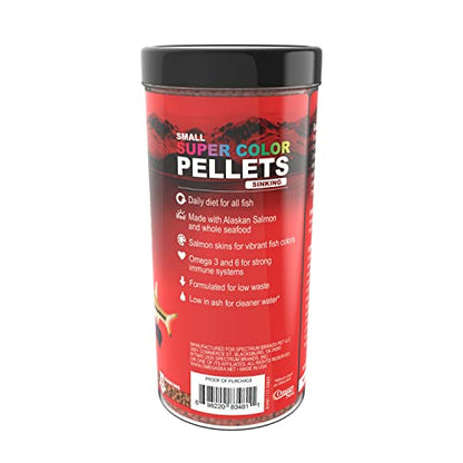 Omega One Super Color Sinking Pellets, 2mm Pellets, 8 oz - size: 8 Ounce (Pack of 1)