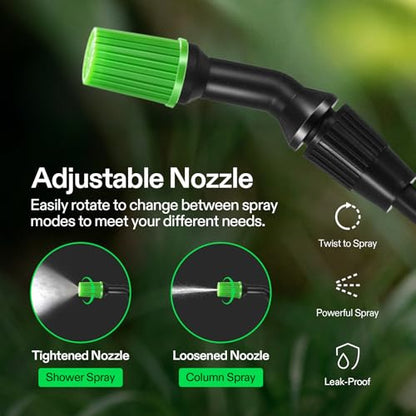 VIVOSUN 1.35-Gallon Pump Sprayer, Pressurized Lawn & Garden Sprayer with Adjustable Shoulder Strap, for Plants Spraying, Garden Watering and Household Cleaning - color: Green, size: 1.35 Gallons