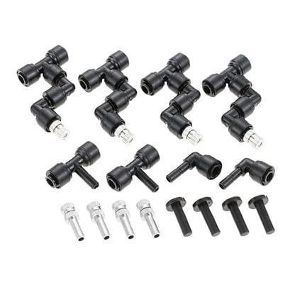 4 Pack 1/4'' Reptile Mister Nozzles, Reptile Fine Mist Foggers for Full Water Coverage, Replacement Micro Spray Nozzles for Terrarium Tanks