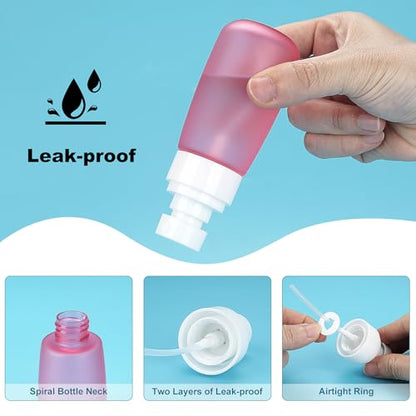 Travel Spray Bottles TSA Approved 3 Pack (2.5oz/75ml) –Leak Proof Fine Mist Refillable Empty Plastic Spray Bottles for Perfume, Essential Oils, Toners, Hair & Face Mist(75 ml) - size: 75 ml