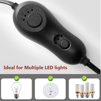 TWDRTDD Replacement Lamp Cord with Lamp Dimmer Switch,Timer Dimmers, DIY lamp Wiring kit with Timer Dimmers Switch for Dimmable Lights and Incandescent Bulbs,6 ft Extension Cord (1, Black)