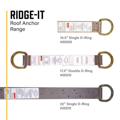 Guardian 00510 Double D Ring Ridge-It Roof Anchor Zinc-Plated Stainless Steel OSHA and ANSI Compliant 18 inches - size: 18'', style: Double D-Ring