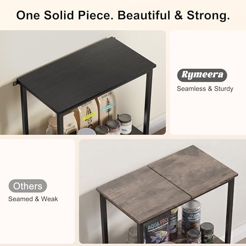 5-10 Gallon Fish Tank Stand, Aquarium Stand with 2-Tier Storage Shelves, Heavy-Duty Reptile Terrarium Stand Table with One-Piece Top for 10 Gallon Standard Model, 21.2" L x 11.8" W x 29.3" H (Black) - size: 10 Gallon