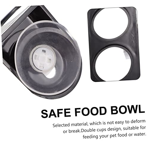 1Set Reptile Feeding Ledge with Suction Cup of Detachable Food Basins Easy to Clean Maintain for Bearded Dragons Geckos and Other Terrarium Pets