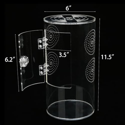 Jumping Spider Enclosure, 11.5”*6”*6”, Air Hole 3/64" Micro Habitat Terrariums, Arboreal Reptile Tank with Front Opening Door,Tarantula Enclosure, Plant Greenhouse