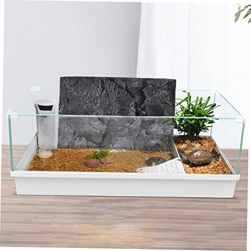 Baluue 3D Rock Terrarium Background, 12" x 18" PU Material Reptile Tank Background Decor for Lizard Bearded Dragon Gecko Spider Chameleon Rock Terrarium Panel
