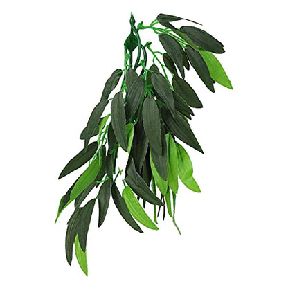 Artificial Reptile Plants Lifelike Plastic Plant Hanging Leaves Decoration with Suction Cup for Reptile Terrarium Fish Tank (T-044F) - size: T-044F