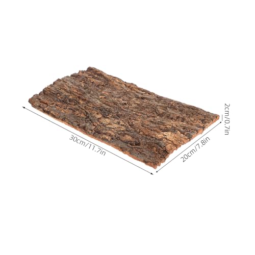 Angoily 2Pcs Natural Reptile Tree Bark Terrarium Decor Climbing Platform for Lizards Gecko Bearded Dragons Turtle Tank Accessory Non-Fade Wood