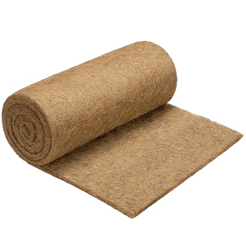VIVOSUN Coco Coir Liner 12x80 in, 100% Natural Coconut Fiber Mat, Thickened Coco Liner Roll for Planters, Hanging Baskets, Garden Decoration, DIY Crafts, Pet Pads & Reptile Carpet - size: 12"W x 80"L