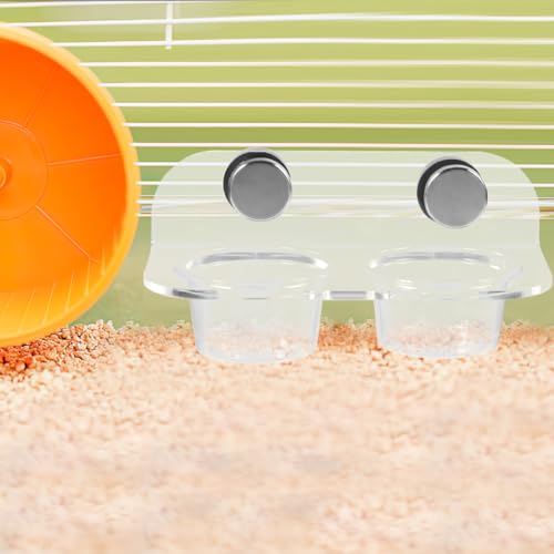 POPETPOP Gecko Feeding Ledge: Reptile Food Bowl, Lizard Water Bowl, Magnetic, Portable, Modern Style, Transparent, Plastic, 12.00X6.50X5.50CM