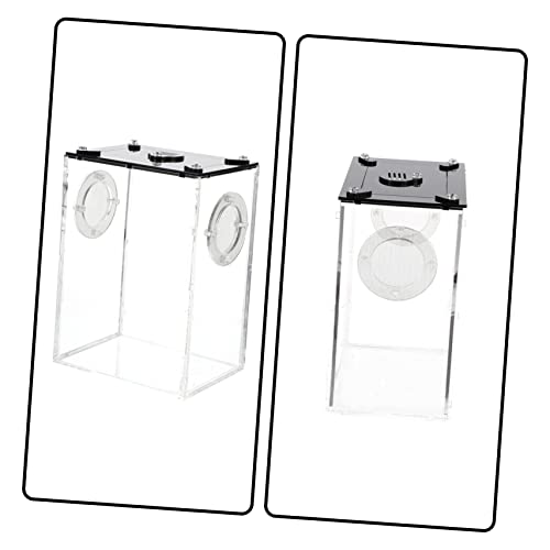 ORFOFE Reptile Breeding Box Professional Transparent Reptile Tank for Snakes Lizards Spiders and More Ventilated Acrylic Habitat with Full View Design for Easy Observation