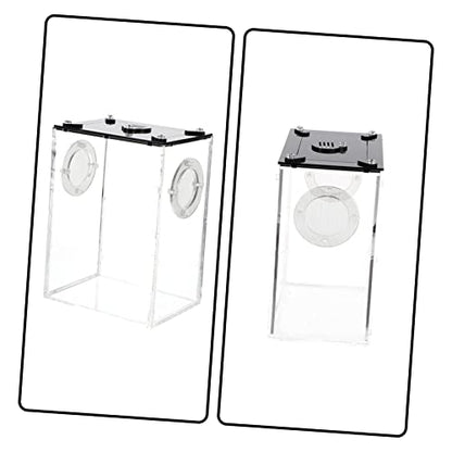 ORFOFE Reptile Breeding Box Professional Transparent Reptile Tank for Snakes Lizards Spiders and More Ventilated Acrylic Habitat with Full View Design for Easy Observation