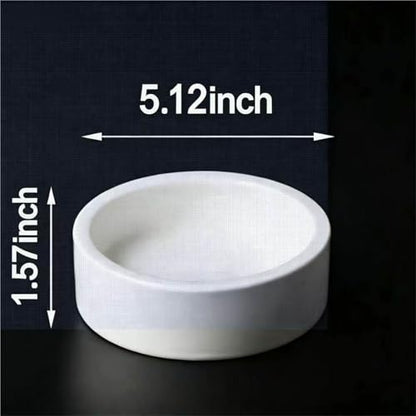 Ceramic Reptile Feeding Bowl Anti-Escape Worm Dish Lizard Gecko Bearded Dragon Food Water Bowl Terrarium Habitat Decor - size: Large