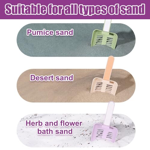 MiOYOOW Hamster Litter Scoop, Plastic Sand Shovel Small Animal Mesh Scooper for Guinea Pig Hamsters Gerbils Small Animals - color: purple