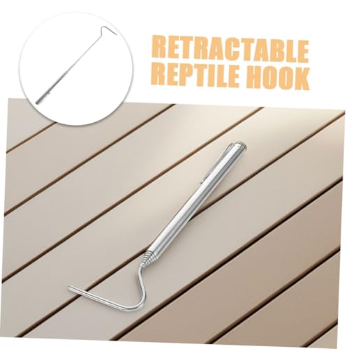 Sosoport Portable Snake Hook Stainless Steel Handling Tool for Safe Snake Capture and Control for Reptile Enthusiasts and Outdoor Adventures