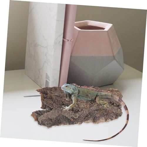 ABOOFAN 12pcs Natural Bark Decor for Reptiles Sturdy Terrarium Climbing Platform for Lizards Geckos and Bearded Dragons Unique Shapes Reptile Habitat