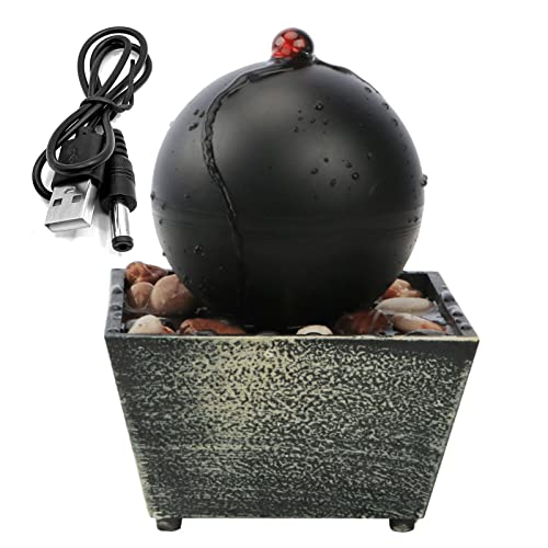 Tabletop Ball Fountain Waterfalls,Irregular Stone Water Fountain Indoor for Relaxation,Home/Office Decoration Meditiation Water Resin, House Warming Gifts New Home (#2) - color: #2