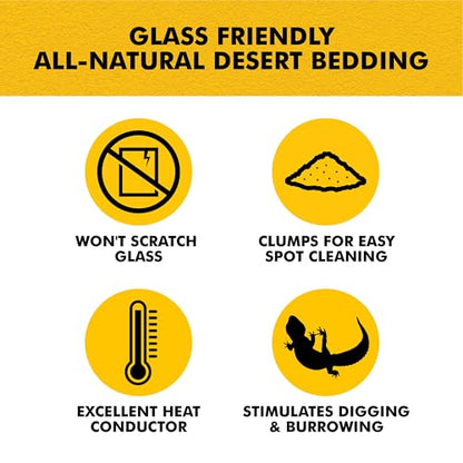 Zilla Desert Bedding, Substrate for Reptile Terrariums, Ideal for Bearded Dragons, Uromastyx, and More, 10 Quarts