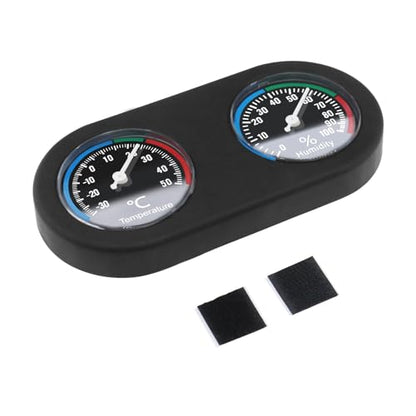 Reptile Thermometer Hygrometer 2 in 1 Mini Round Shape Dual Dial Thermometer and Humidity Gauge for Terrarium Lizard Spider Chameleon Pet